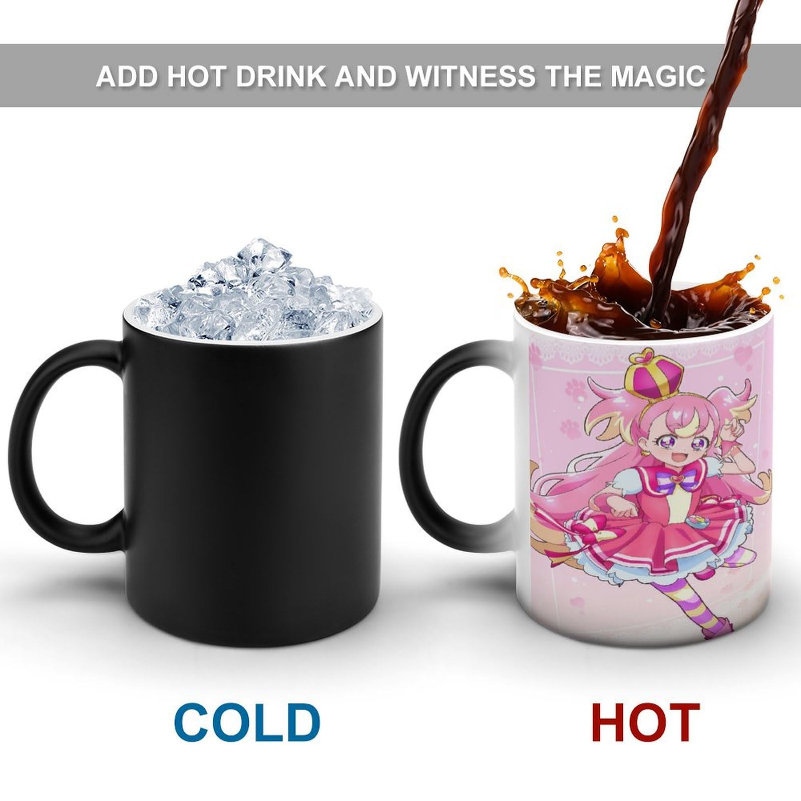 Amazon.co.jp: わんだふるぷりきゅあマグカップ 色が変わる コーヒー