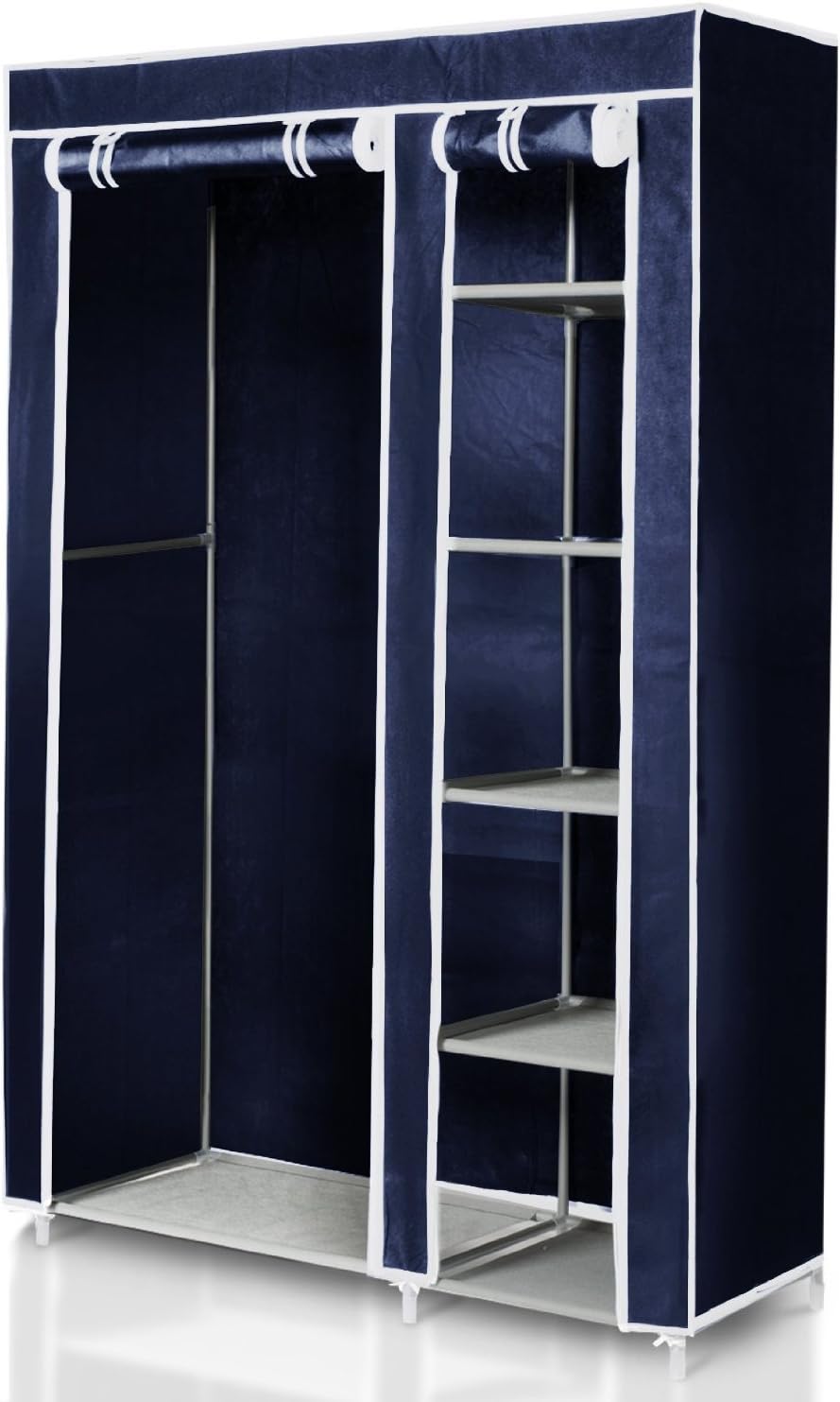 Folding Wardrobe Suitable for Camping 175 x 110 x 46 with Clothes Rail