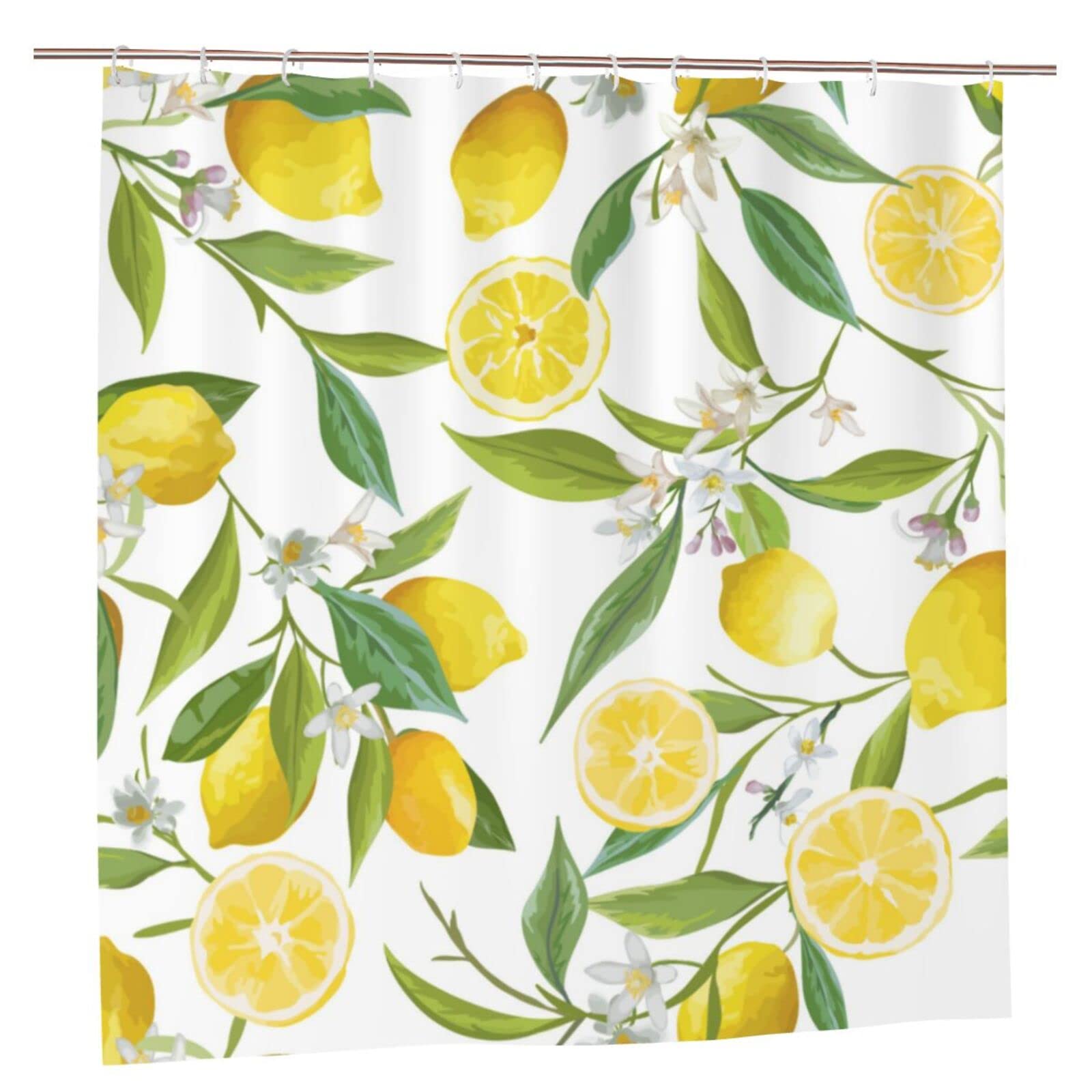 Rideau de douche 183x183 cm imperméable avec 12 crochets pour salle de bain moderne