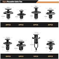 Vista 4 de GOOACC Kit de clips de retención de carrocería de automóvil (635 piezas) + kit de accesorios de protección contra salpicaduras del motor (70 piezas)