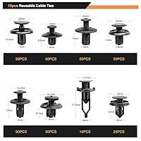 Vista 27 de GOOACC 501 clips universales para automóvil, parachoques mixto, para panel de puerta, protector para cubierta del motor, retenedor de remaches