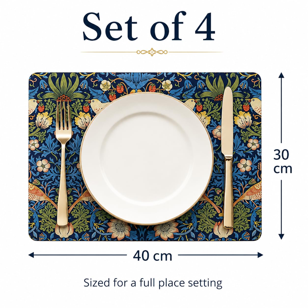Portmeirion Home & Gifts - Manteles Individuales (40,1 x 29 cm)