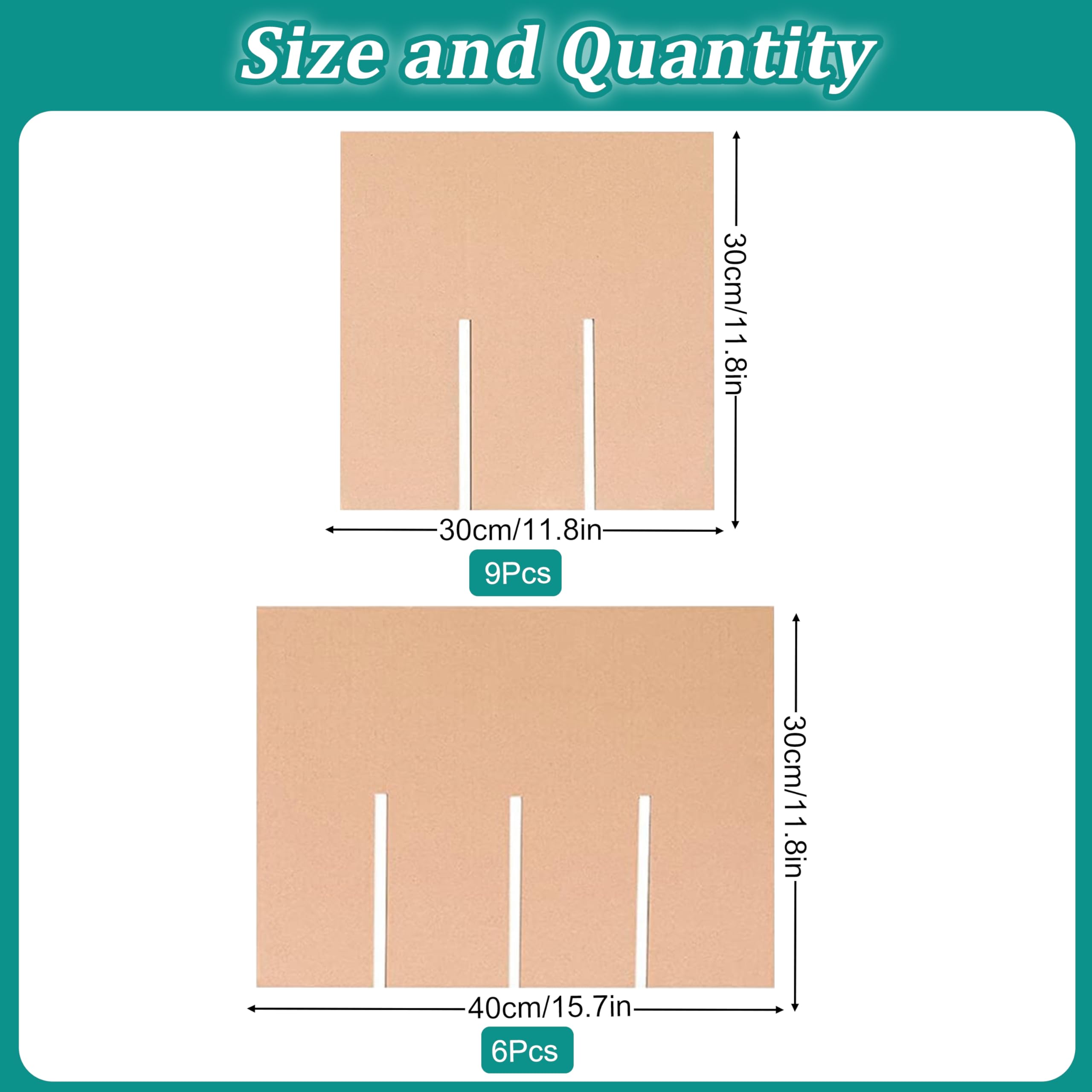 Kit de 3 juegos de embalaje de platos Material de Embalaje Divisores de Contenedores de Cartón Corrugado kits divisores de vidrio para mudanzas para Cajas de 16x12x12 Inch (Box Not Included)