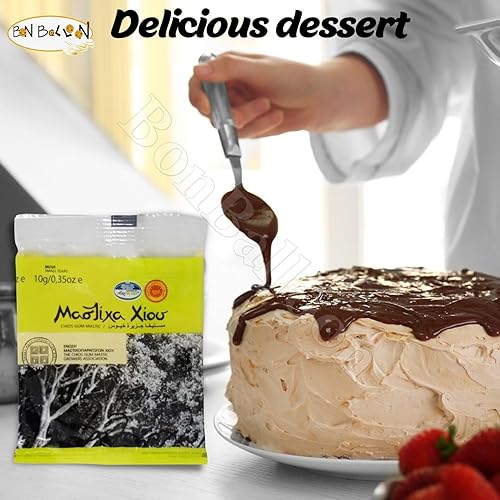 Miniatura 7 de Chios Pure Natural Gum Mastiha Mastiha Mastix Producto único con muchas cualidades beneficiosas utilizado en bebidas, panaderías y cocina (3 bolsas