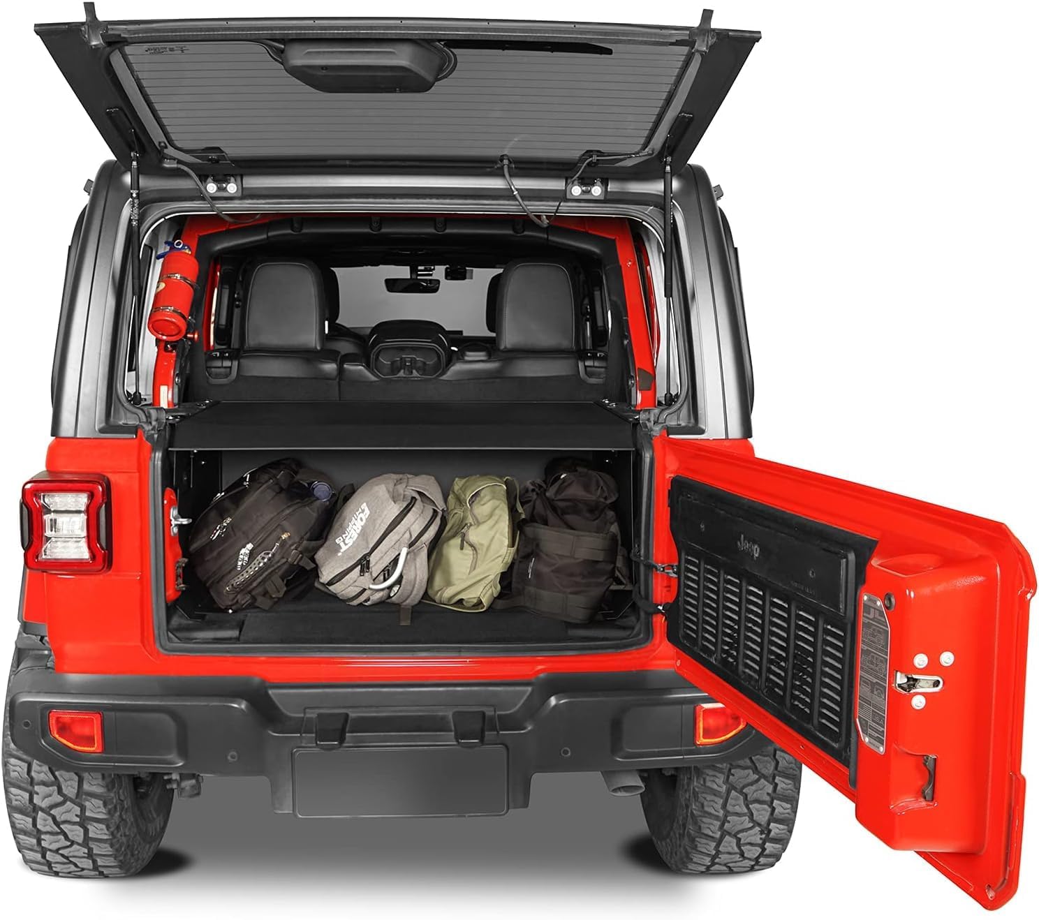 Hooke Road Wrangler JL Security Deck Enclosure Trunk Luggage Storage Compatible with 2018-2023 Jeep Wrangler JL Unlimited 4-Door