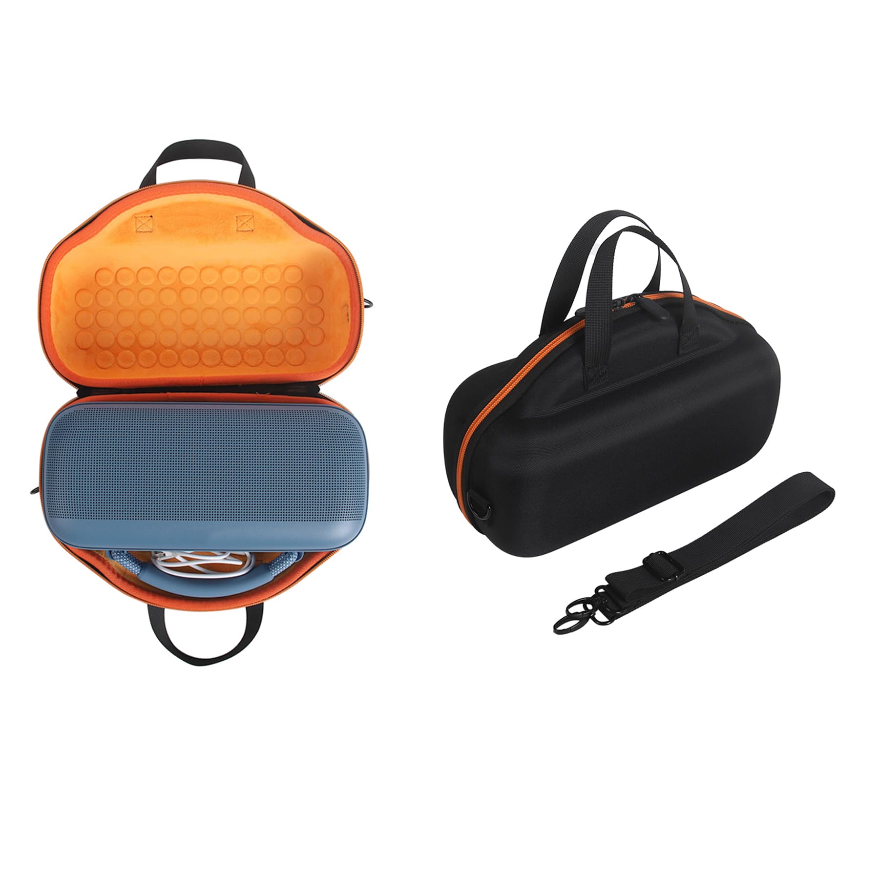 ZLiT SoundLink Max Speaker Case,Hard Shell Travel Carrying Case for Bose SoundLink Max Portable Speaker Case Bag (Inner Orange)