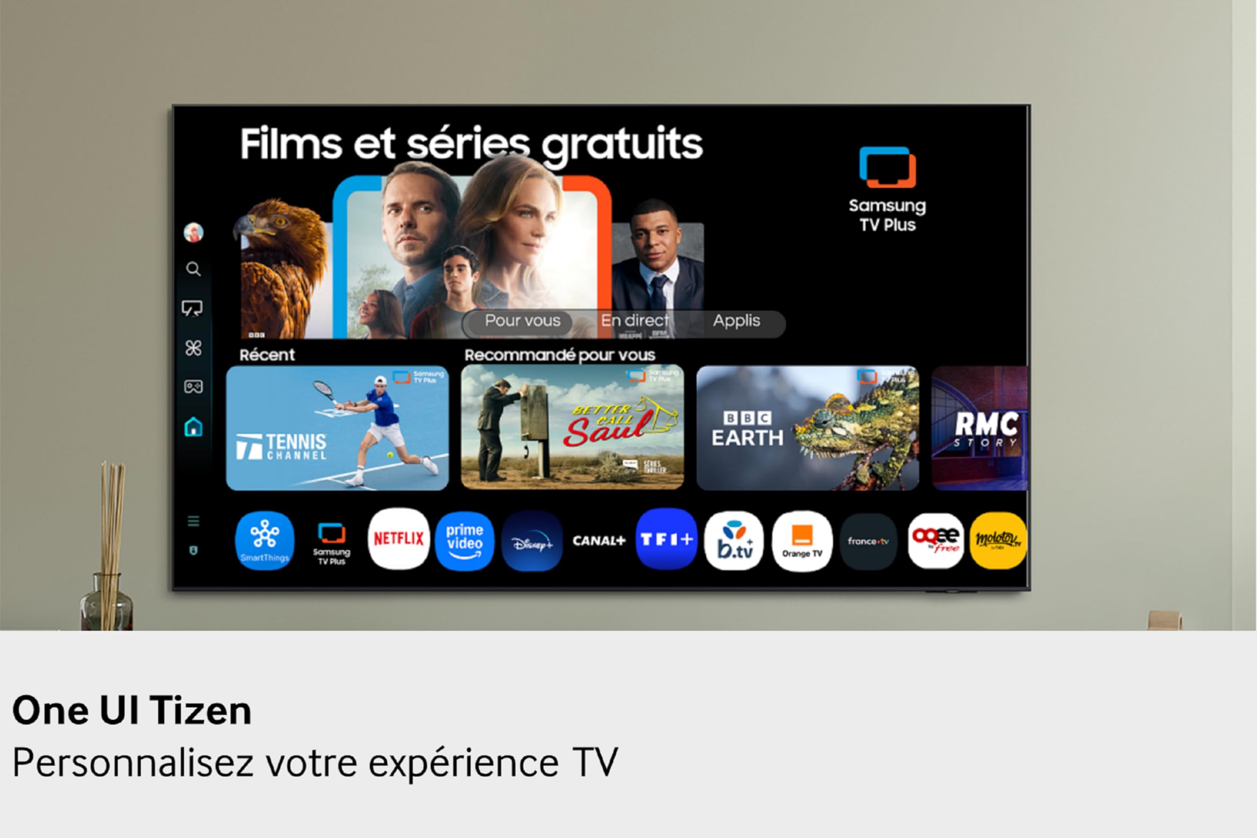 SAMSUNG 43-calowy telewizor Crystal UHD U8075F 4K Smart TV, niesamowite kolory z procesorem kryształowym 4K, słuchaj wszystkich głośników z Q-Symphony, dane chronione przez Knox Security i Gaming Hub