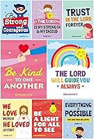 Vista 8 de S&O Conjunto de 8 Pósteres de Arte de Pared con Escrituras – Arte Inspiracional Basado en la Fe – Acentos para el Hogar con Versículos Bíblicos