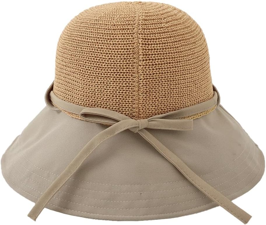 VIDI for Women Sun Protection hat Visor Sombrero Big Eaves Woven Fisherman