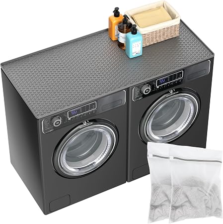 54" x 27.5" Silicone Washer Dryer Countertop Mat with 2