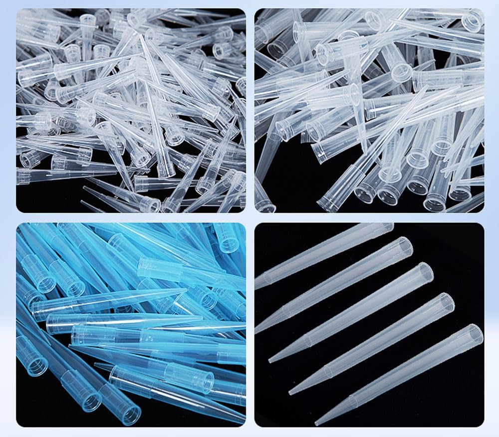 Micropipette Pipette Tips, Universal Pipette Nozzle, 10uL/200uL/1000uL/5mL/10mL Polypropylene Pipette Tips Disposable for Lab&Research (General, 10mL, 100pcs/bag)