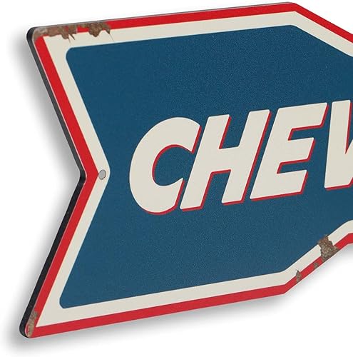 Miniatura 4 de Letrero de metal con flecha de servicio para Chevrolet Super Service – Letrero vintage de Chevrolet para garaje, tienda o cueva de hombre