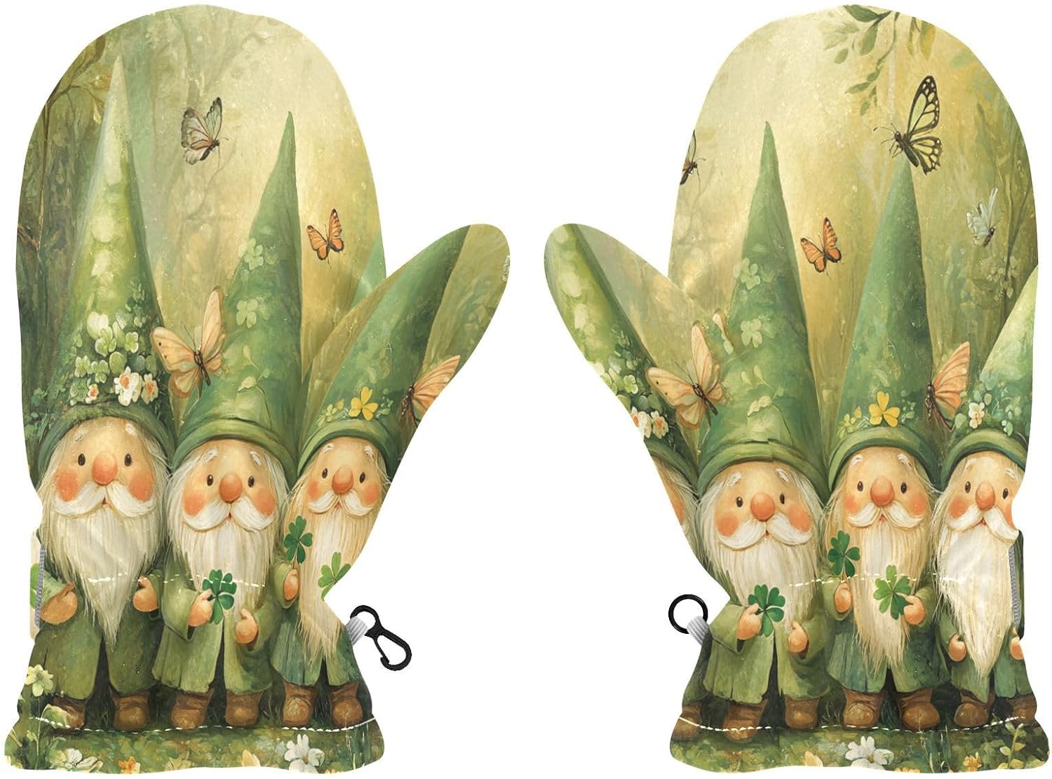 St Patrick Gnome Toddler Mittens Kids Winter Gloves Fleece Lined Warm Infant Mittens for Baby Girls S