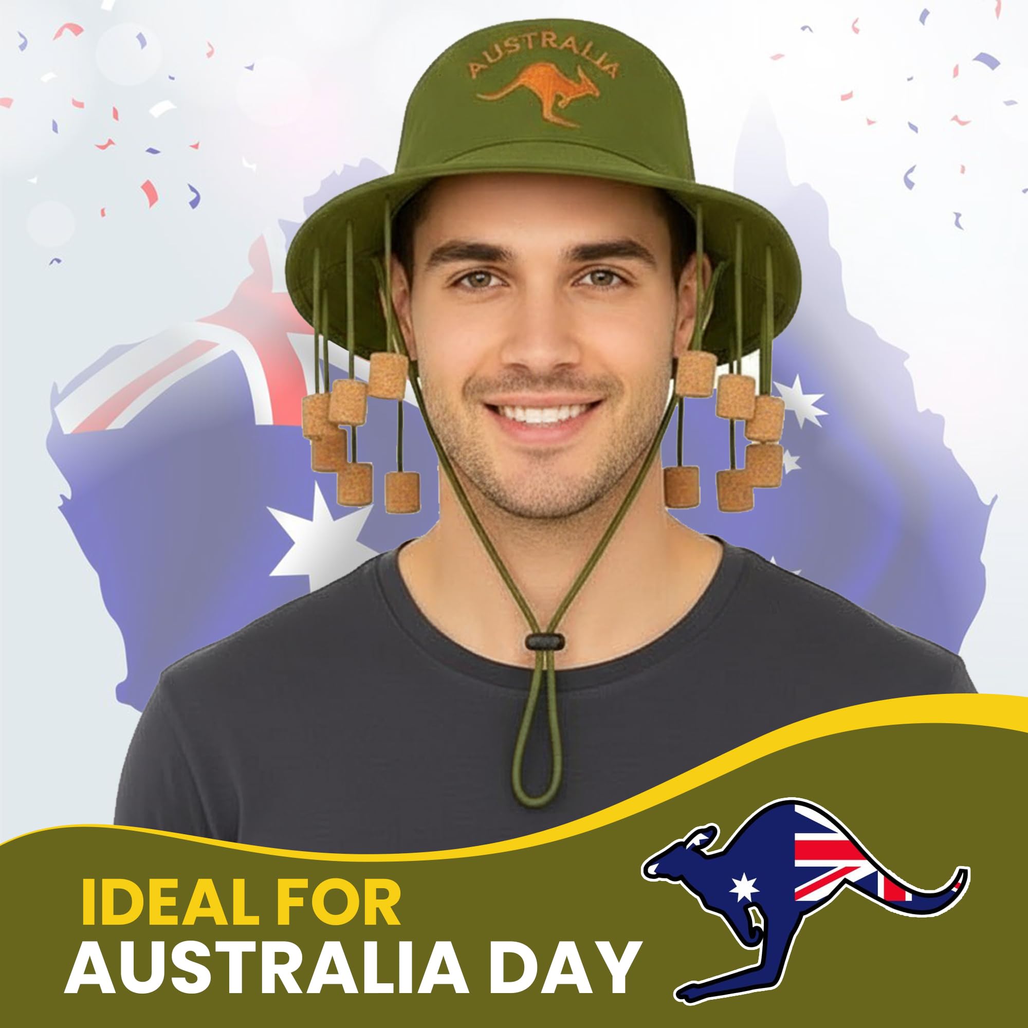 HiFEN® Unisex Adult Australian Cork Hat Fancy Dress Wear Perfect for any Aussie-themed event - Image 4