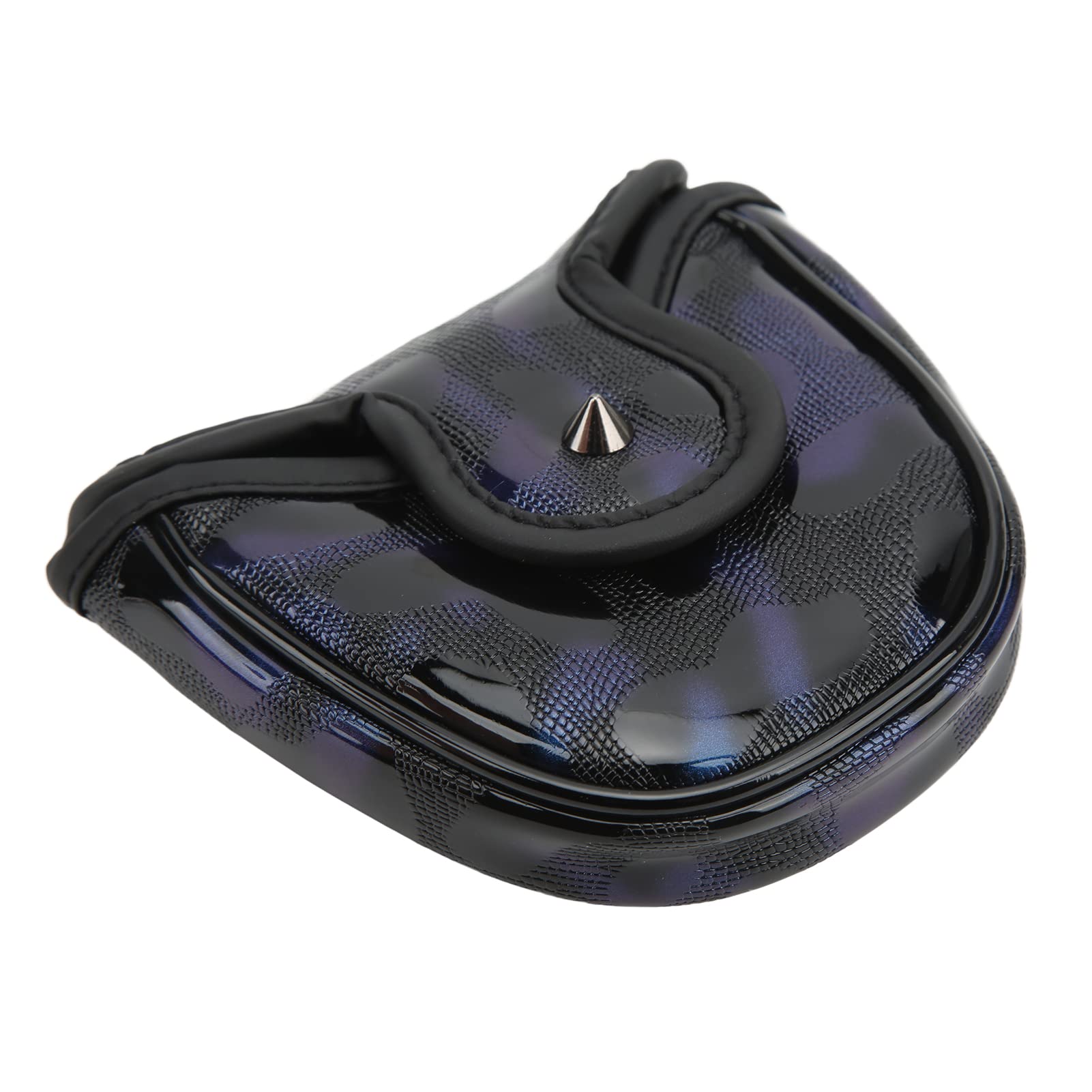 Funda de Cabeza para Club de Golf Putter PU Cubierta Interior de Felpa Impermeable con Remaches Hebilla magnética para Entrenamiento competición Uso Diario