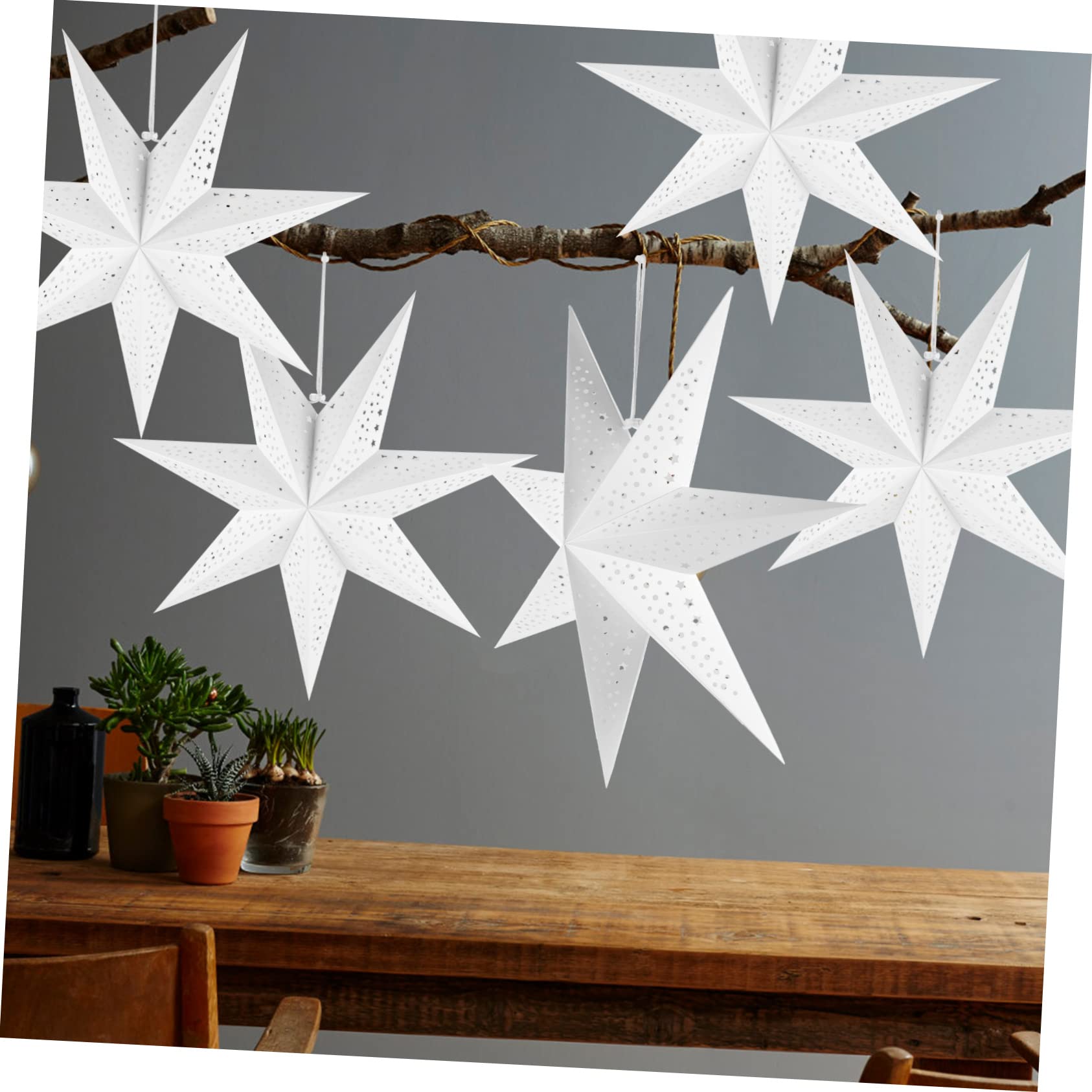 Hemobllo 9stücke Papierstern Lampenschirm Weihnachtsdeko Für Festliche Anlässe Einfach Aufzuhängen Elegantes Design Für Weihnachten Und Partys