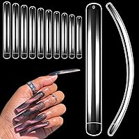 Vista 19 de Puntas de uñas de gel suave extra cortas en forma de almendra, 120 piezas Puntas de extensión de uñas con cobertura total pre-buf, puntas de uñas