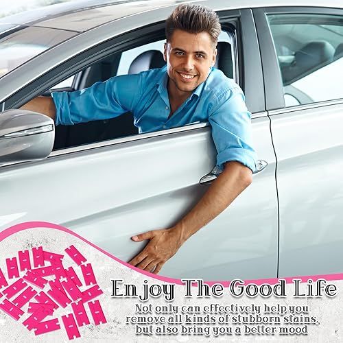 Miniatura 6 de Honoson 300 cuchillas raspadoras de plástico para rascador de plástico, cuchillas de afeitar de doble filo con ranura para punta, cuchillas de borde