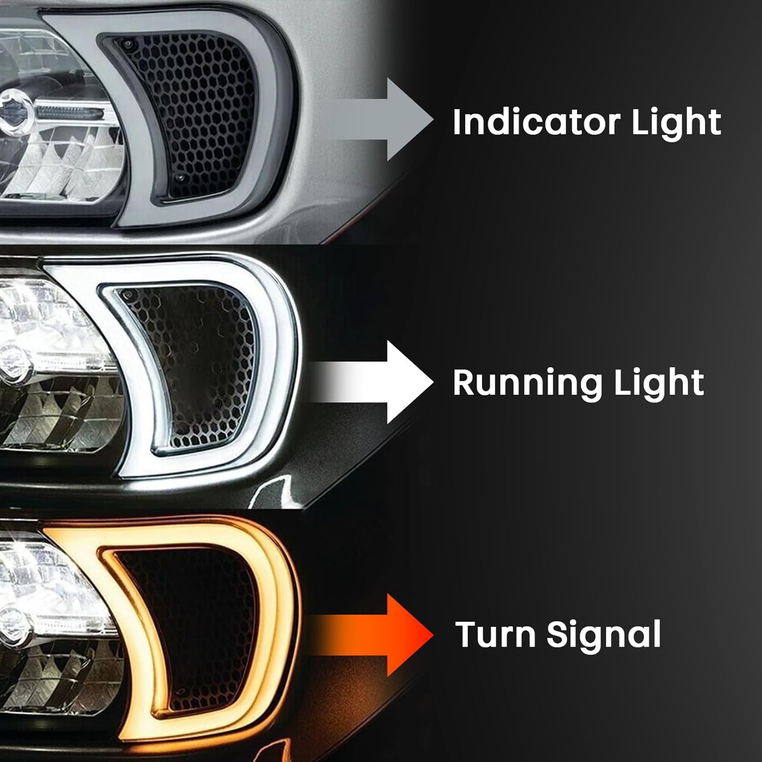 psler LED Turn Signals Light, Motorcycle Vent Accent LED Lamps, Headlight LED Indicator Lights for Road Glide FLTRXS 2015-2023