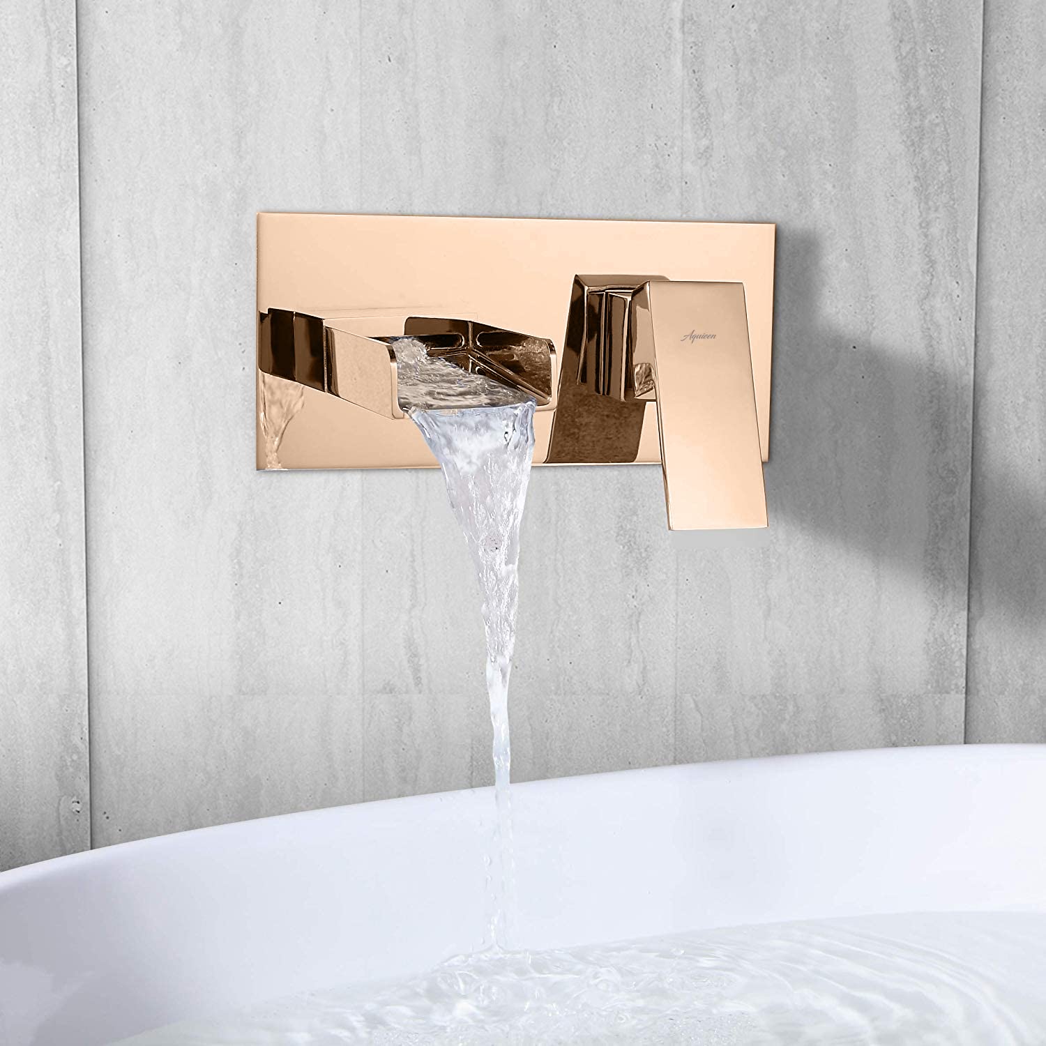 Aquieen Wall Mounted Single Lever Basin Mixer with Provision for Hot & Cold Water (Rose Gold) (B0B5PHH75B) Amazon Price History, Amazon Price Tracker