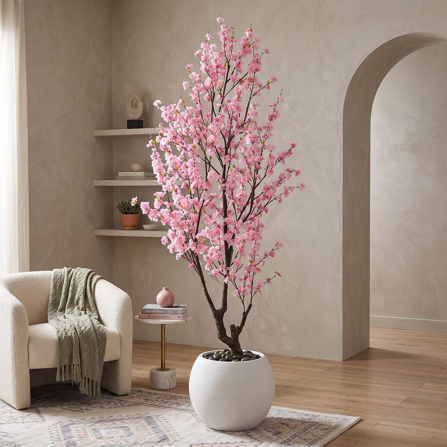 TOUMEI Tall ピンク フラワーベース Amazon.com: DRACIT Faux Pink Cherry Blossom Tree 8ft(94in) Tall