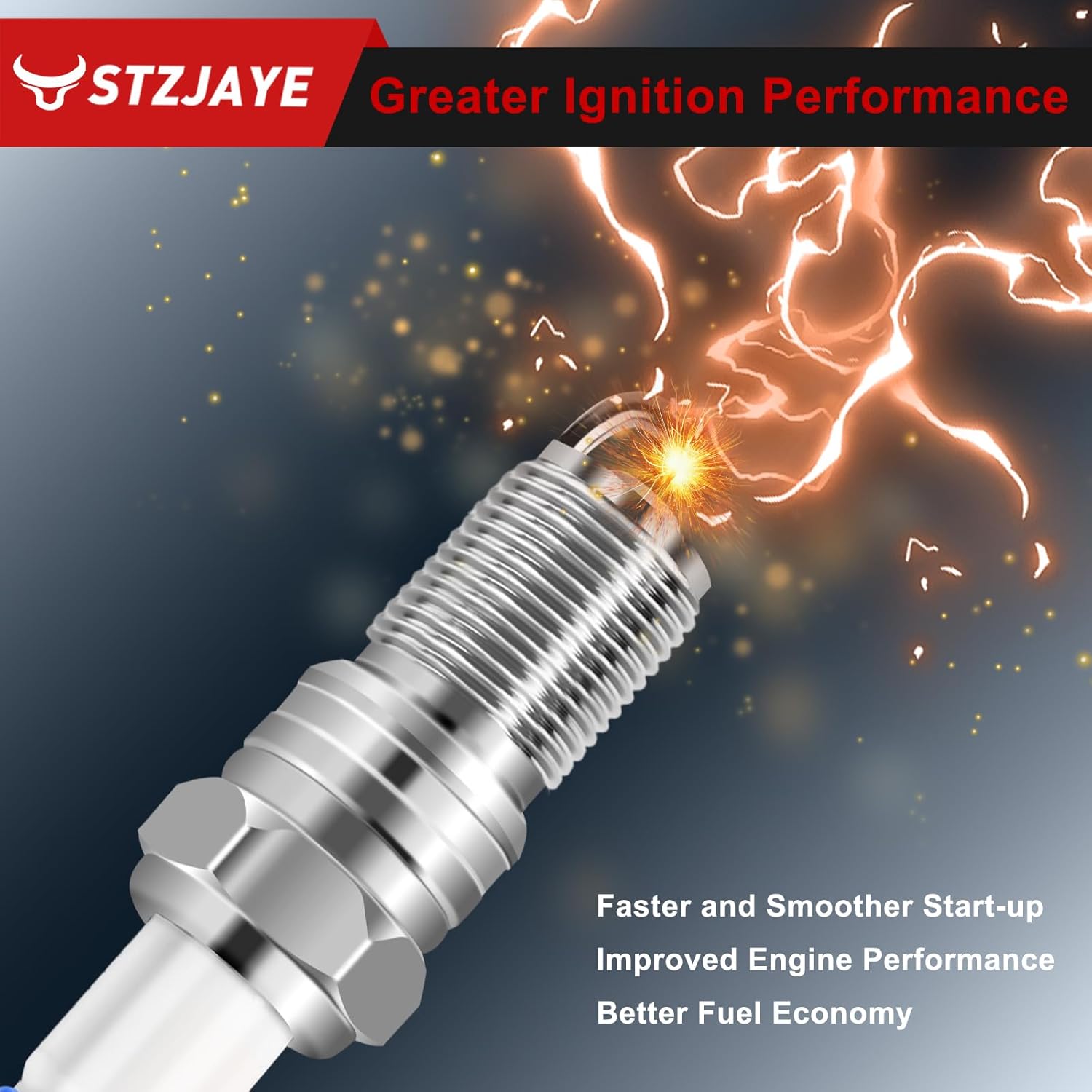 SP493 Platinum Spark Plugs AGSF32PM 8Pack Compatible with Ford for E150/E250/F150 for Lincoln for Mercury for Mazda for Cadillac for Expedition for Explorer for Crown Victoria 1993-2008