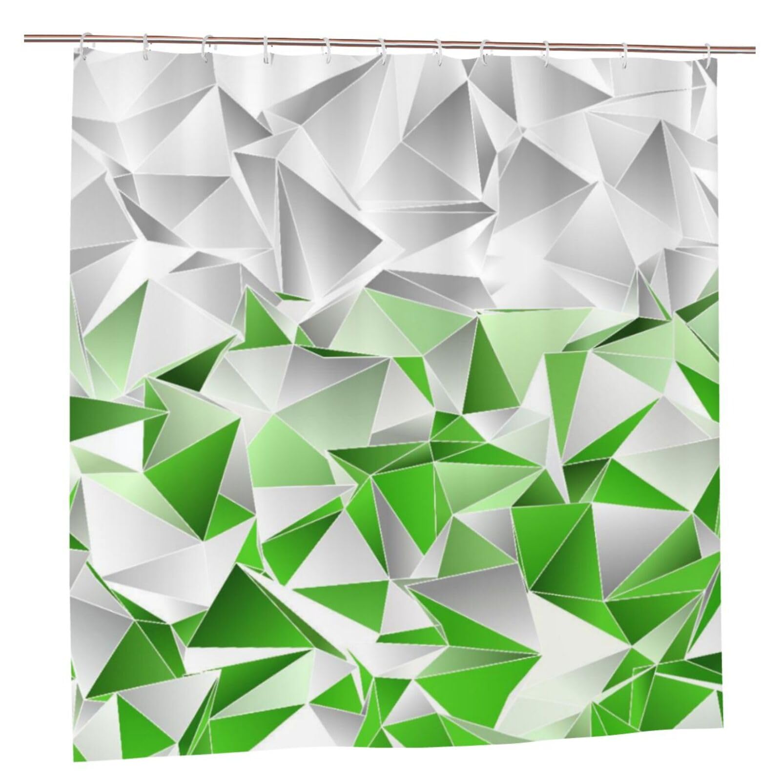 Oudrspo Polyester Fabric Shower Curtain - 70x70 Inch with Metal Grommets, Artistic Privacy Design, Triangles Abstract Background. Design Wallpaper