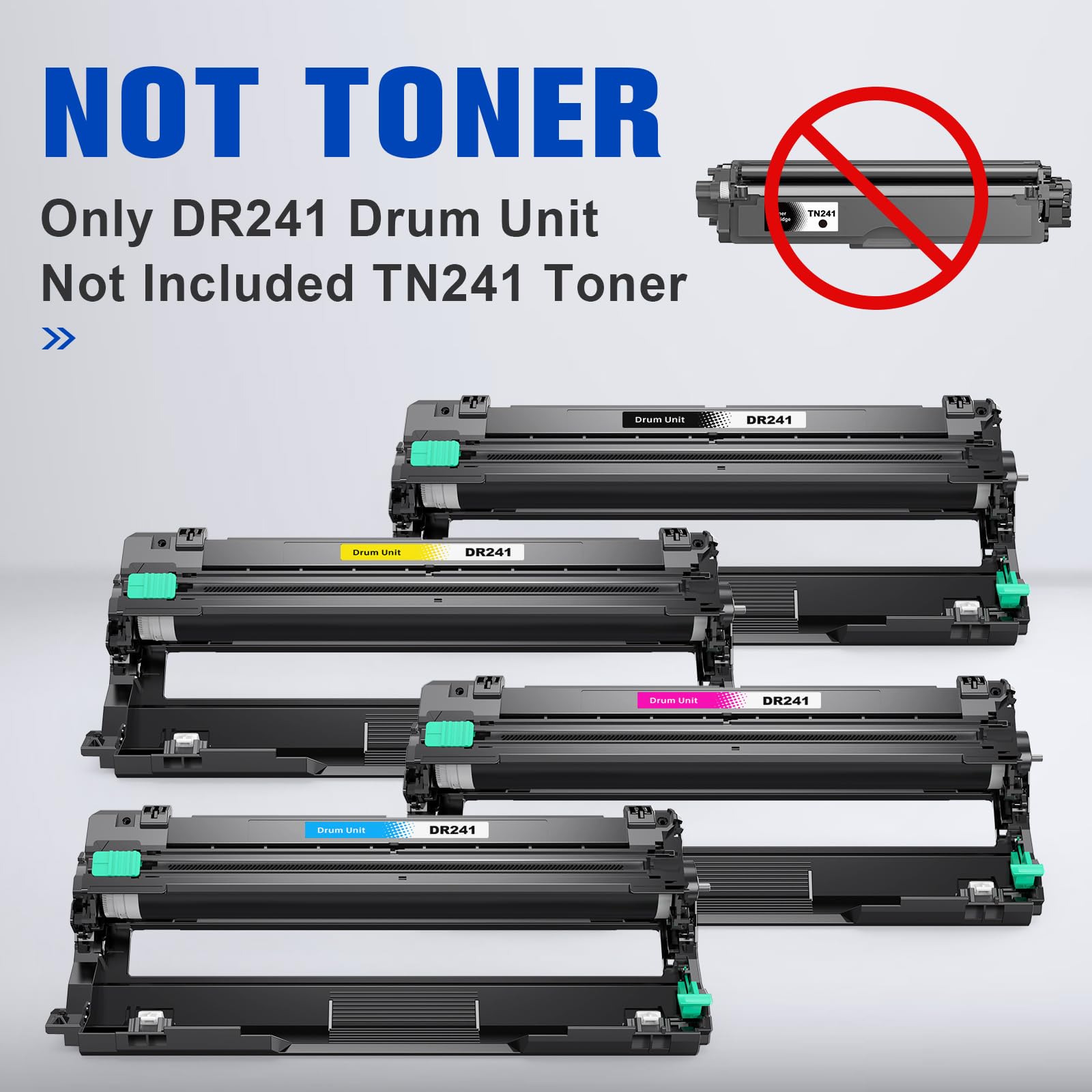 Q-image DR-241CL DR 241CL Lot de 4 tambours de rechange pour DR-241CL Compatible avec Brother MFC 9332CDW DCP 9022CDW MFC 9142CDN HL-3142CW HL-3152CDW HL-3150CDW HL-3140CW MFC-9332CDW