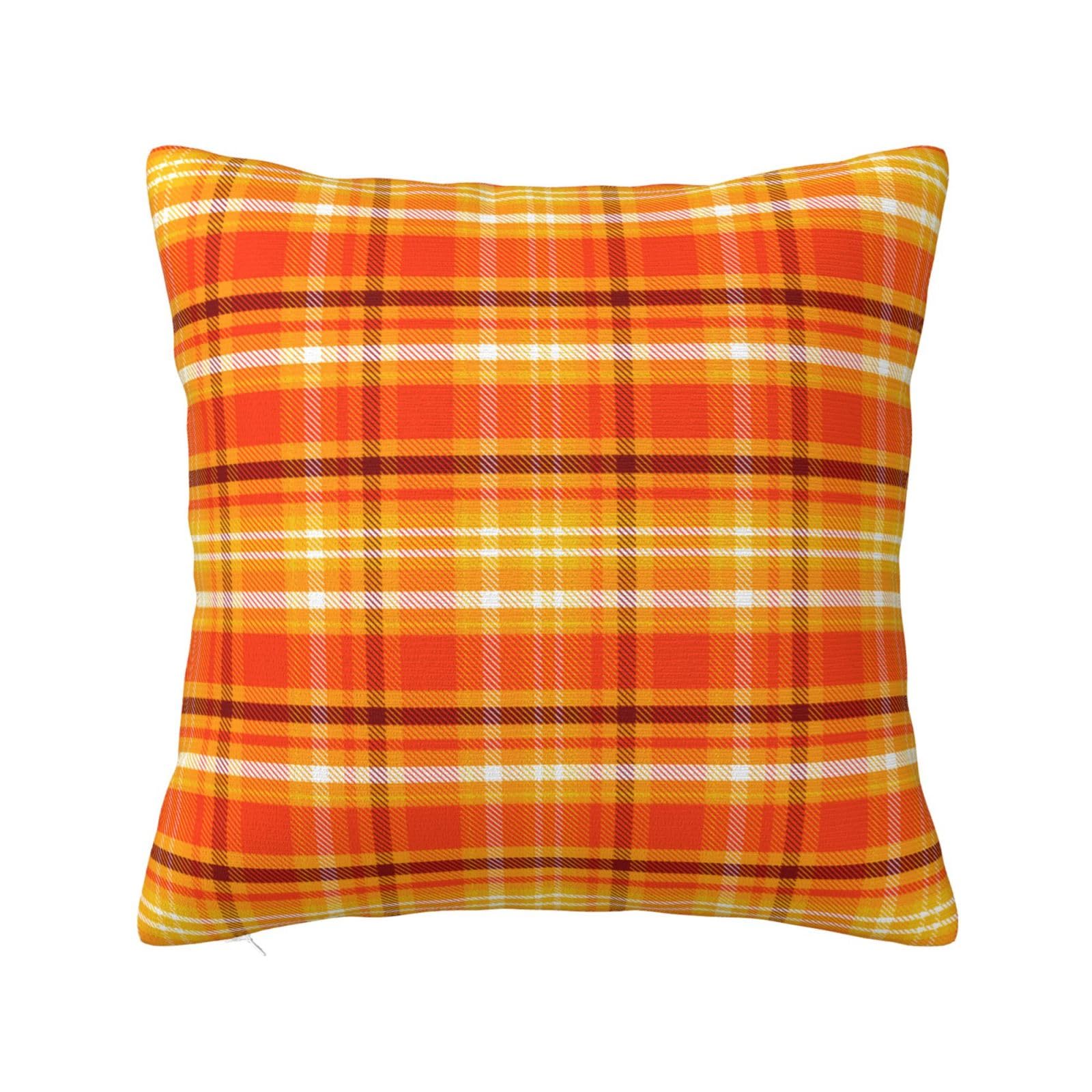 Fall Autumn Plaid Pillowcase 24"x24"