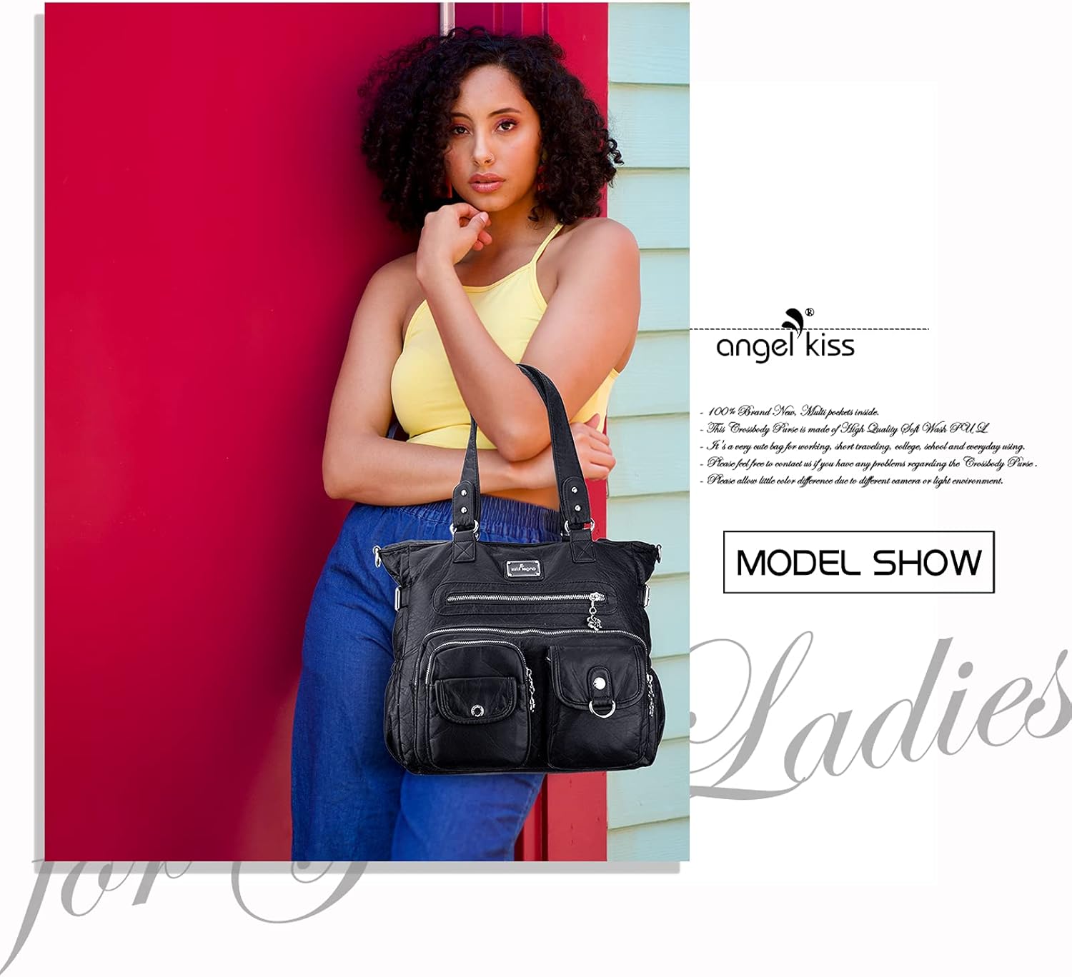 Angelkiss Purses and Handbag for Women Soft Leather Hobo Bags Satchel Shoulder Bags Ladies Tote Crossbody Bag | Purses, Handbag, Soft Leather, Ladies, Purses, Handbag - Image 6