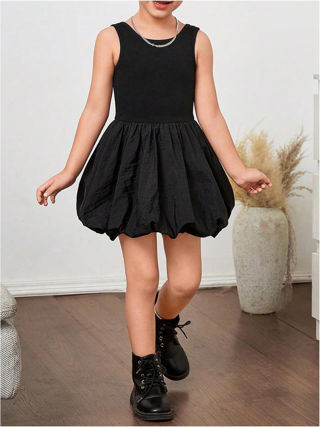 WDIRARA Toddler Girl's Bubble Dress Birthday Sleeveless A Line Swing Short Tank Dresses - Image 4