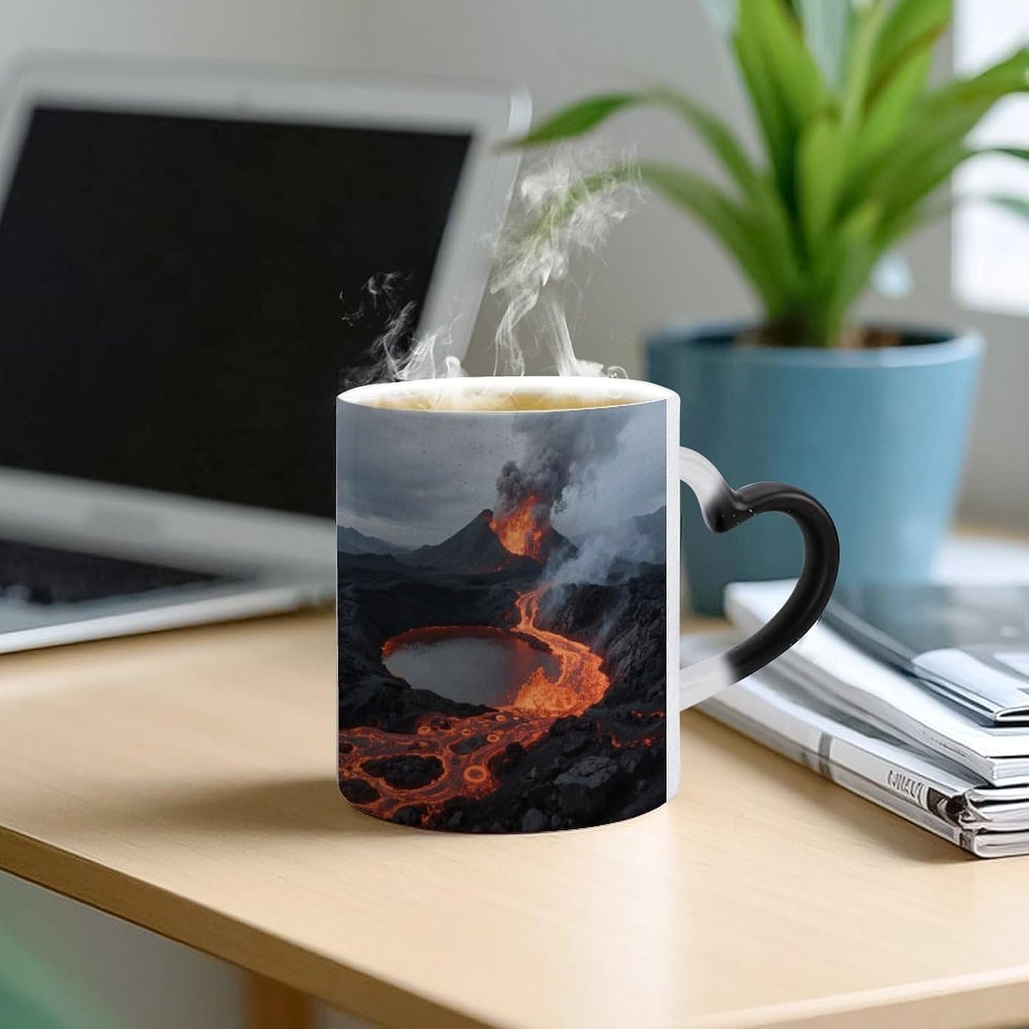 Color Changing Mug, Novelty Coffee Magic Cup, Lava Lake image 5