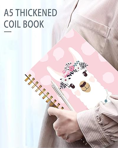 Vista 45 de iampanda Cuaderno con espiral, encuadernación fuerte de doble alambre con papel de primera calidad para niñas y mujeres, diseño de purpurina dorada