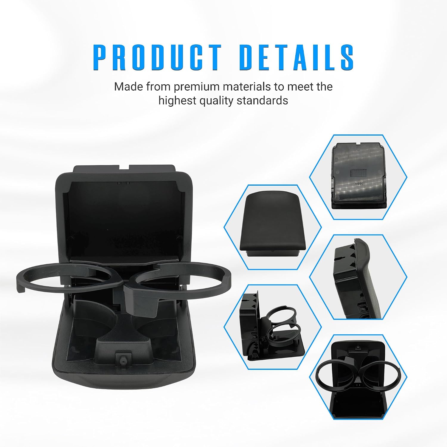 NOVAPARTS Center Console Rear Cup Holder for Subaru Forester 2003-2008, Impreza 2005-2007, Saab 9-2X 2005-2006 66150SA100 66150SA100ND Black