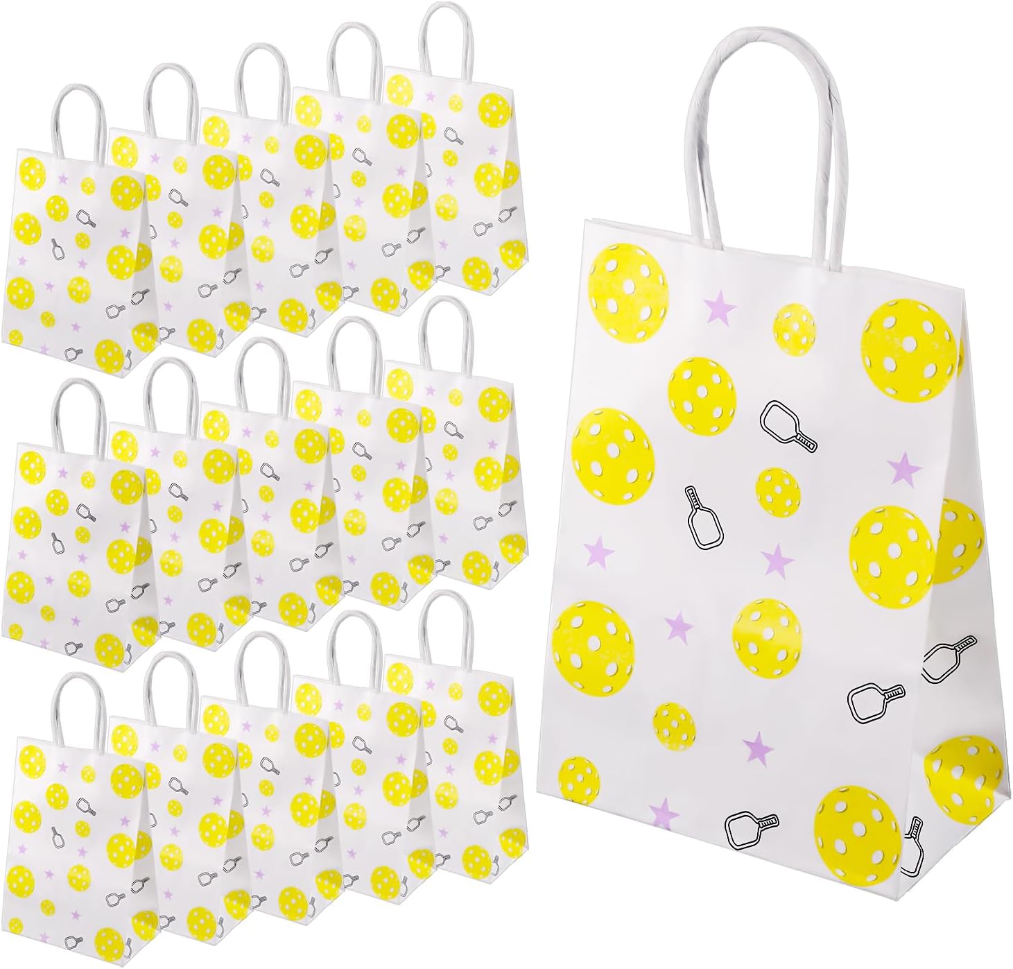 SAVITA 16pcs Pickleball Paper Gift Bags, Pickleball Packing