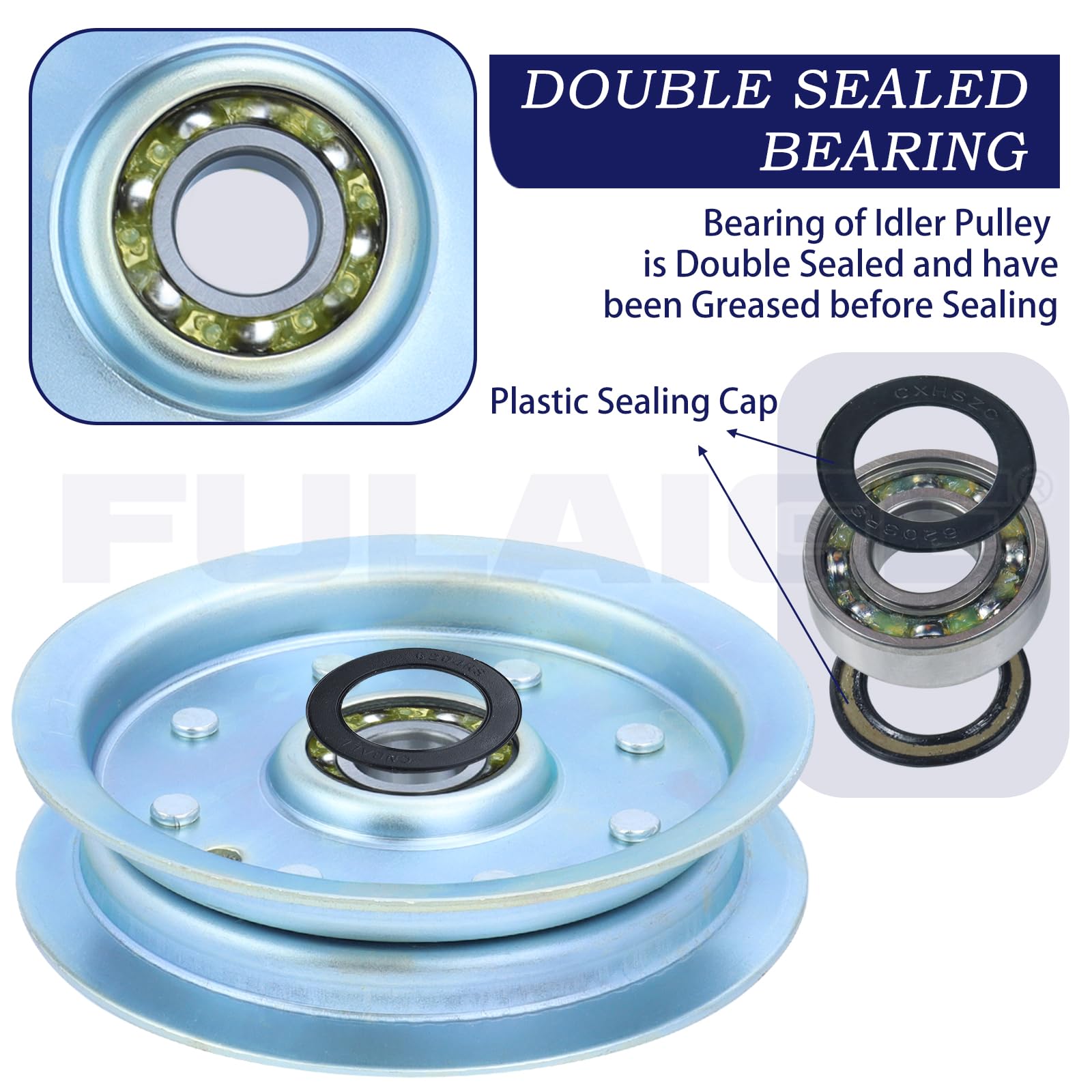 エープラス Toro Idler Pulley BIGBearing Idler 132-4718 For Toro Z