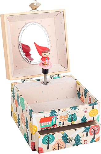 TROUSSELIER - Little Red Riding Hood - Treasure Chest & Music Jewellery - Music Box - Ideal Children's Gift - Music Lullaby by Schubert - Colour Multicoloured