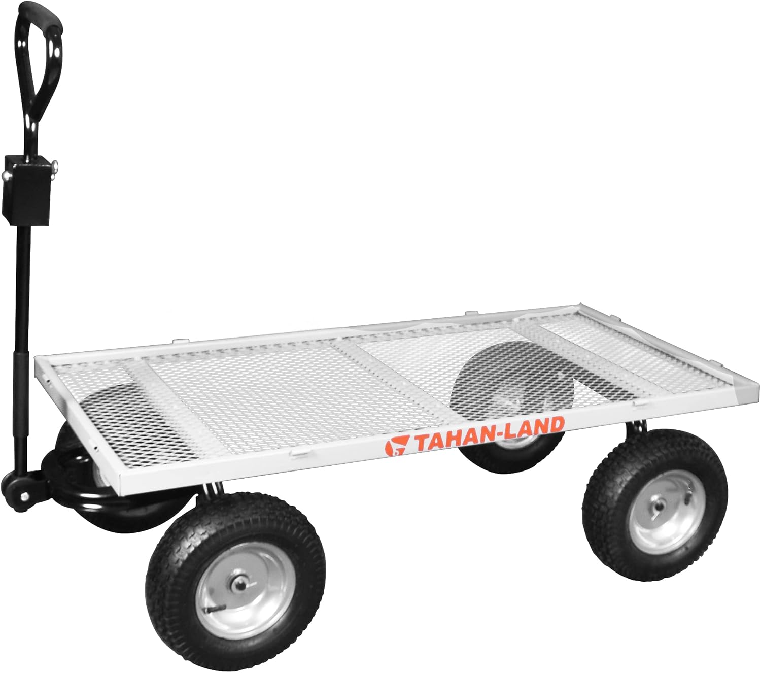 Utility Heavy-Duty Garden Wagon Cart, Mesh Steel Hand Truck with Removable Folding Sides, 1100-lbs Load Capacity, Grey-51.1" x 25.6"x 6.7" inch : Everything Else