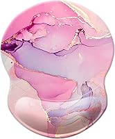 Vista 24 de Alfombrilla para mouse con soporte de muñeca, almohadilla antideslizante para mouse para oficina, computadora, laptop y Mac, cómoda y ligera