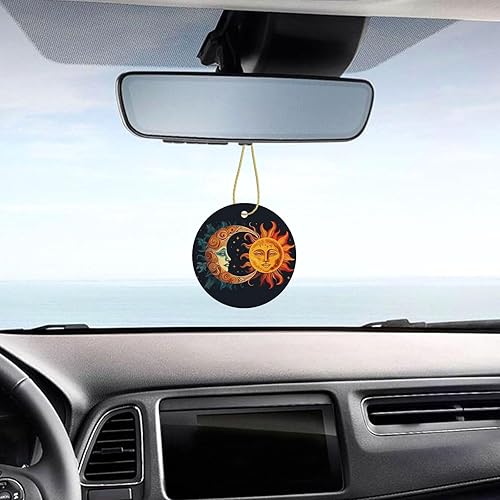 Miniatura 4 de Adornos colgantes de cerámica con sol dorado, colgantes de bolsa para mujer, decoración de interiores de automóvil, colgantes de árbol de Navidad