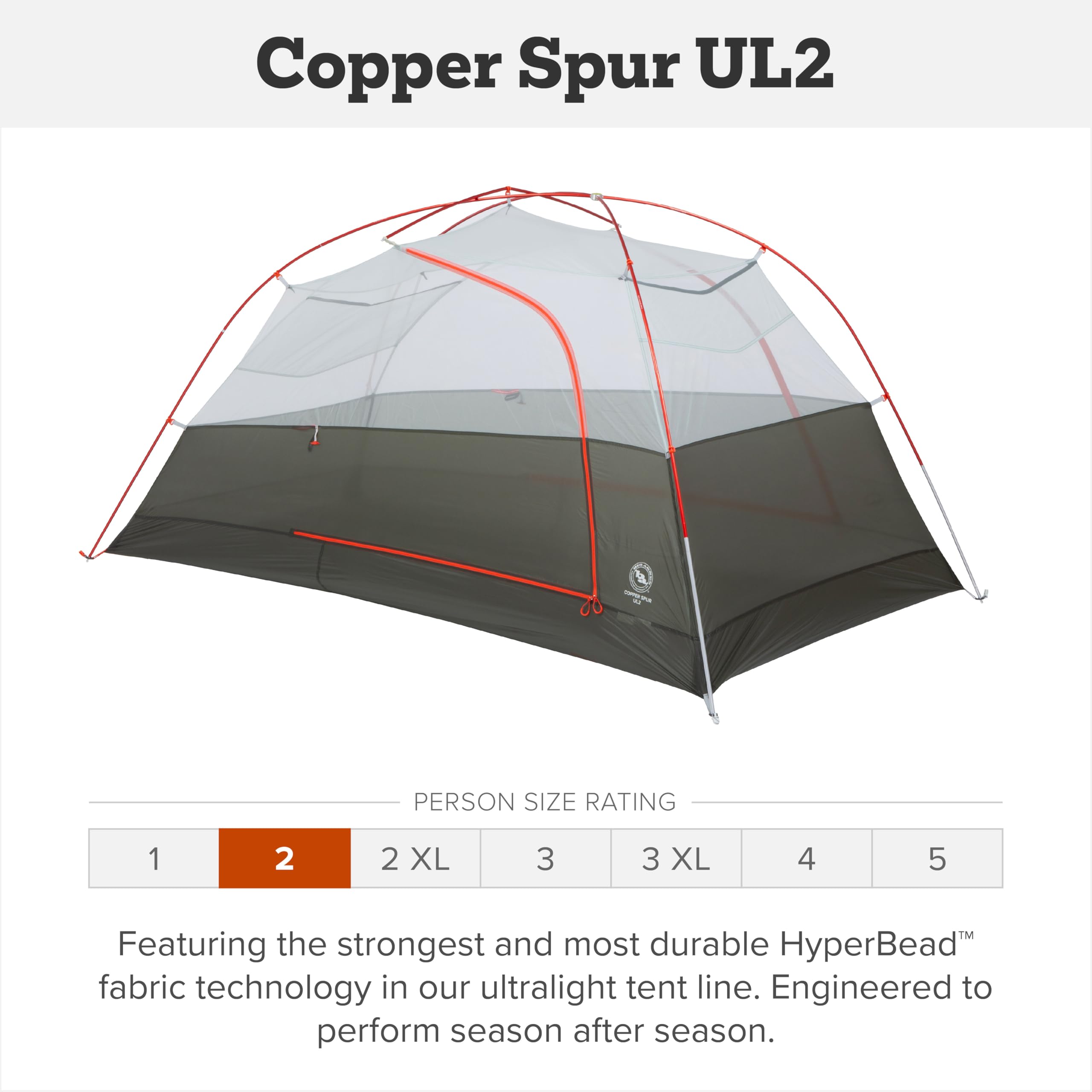 Big Agnes Copper Spur UL - Backpacking Tent | Ultralight 3-season waterproof tent with high-volume design, dual vestibules and DAC anodized poles