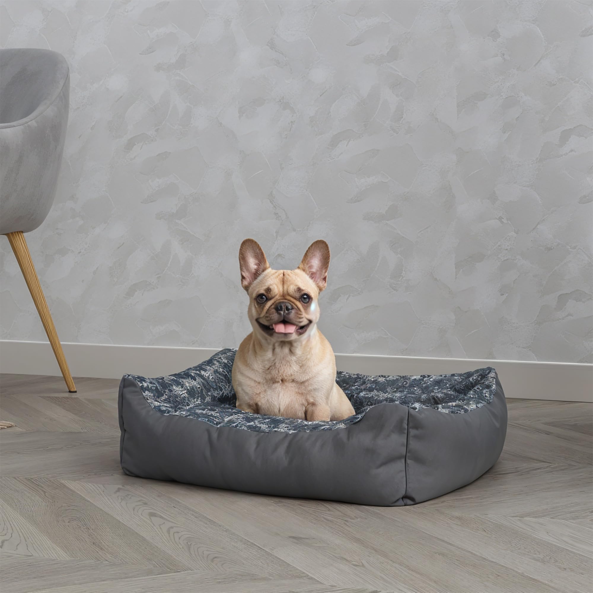 Lit en polaire douce Niche Zoe pour chiens et chats idéal pour les siestes au salon
