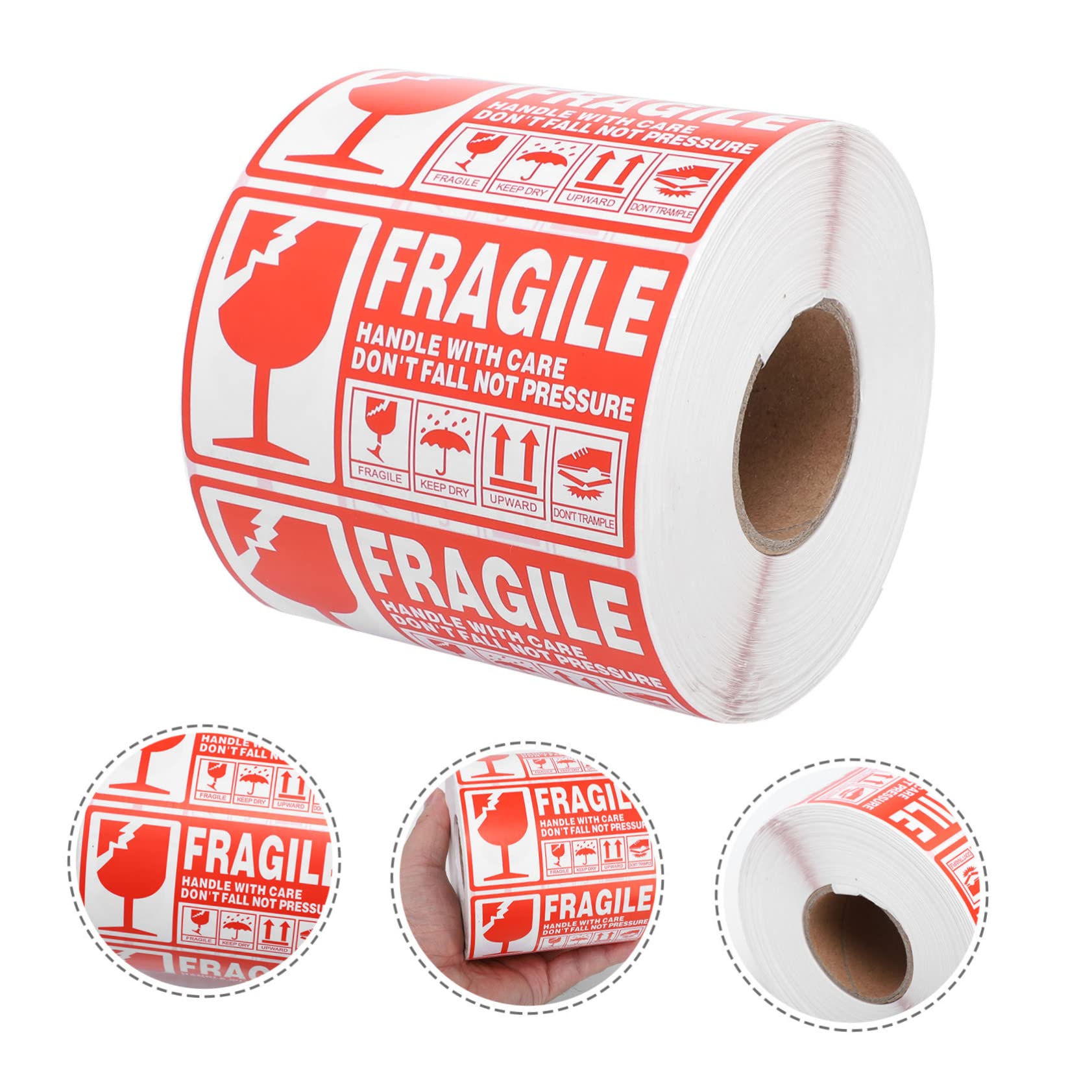 Étiquette Fragile Rouge en Rouleau 1 Rouleau Adhésif Cuivre
