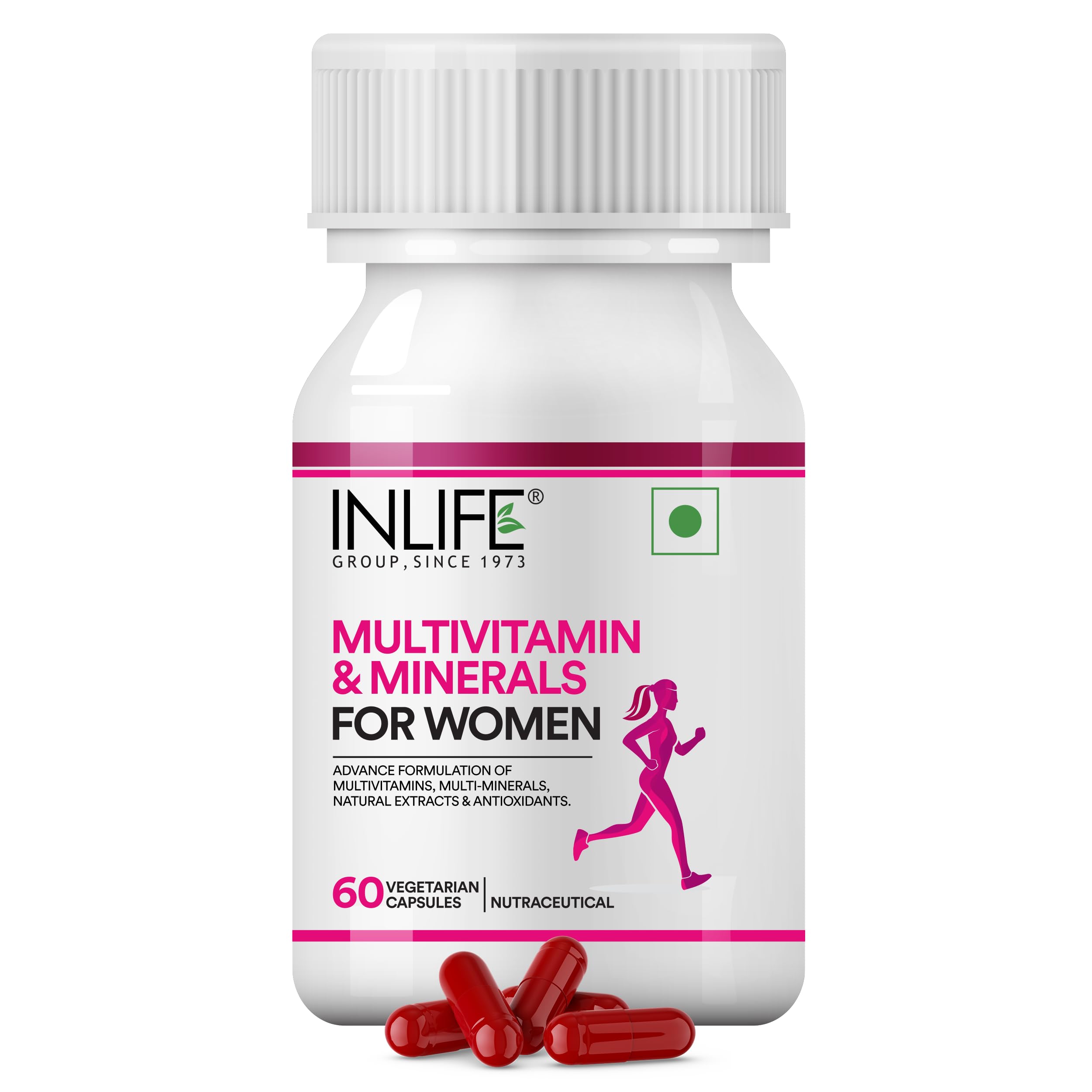 Multivitamin for Women with Biotin, Vitamin D, Calcium, & Minerals| 60 Veg Capsules (Women)