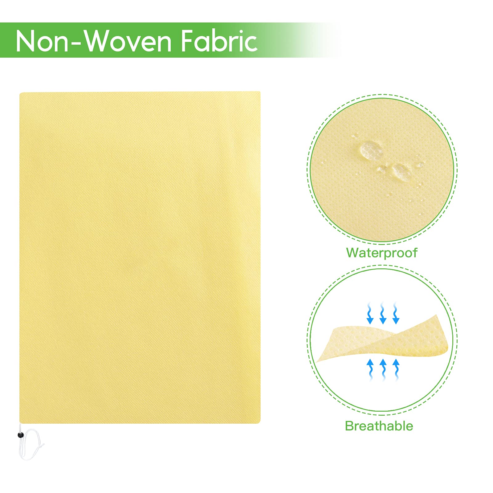 Bonviee 2 confezioni di coperture per piante antigelo – 200 x 94,121,9 cm – Grandi coperture per alberi di protezione dal gelo – Coperture riutilizzabili per l’inverno, con coulisse e cerniera