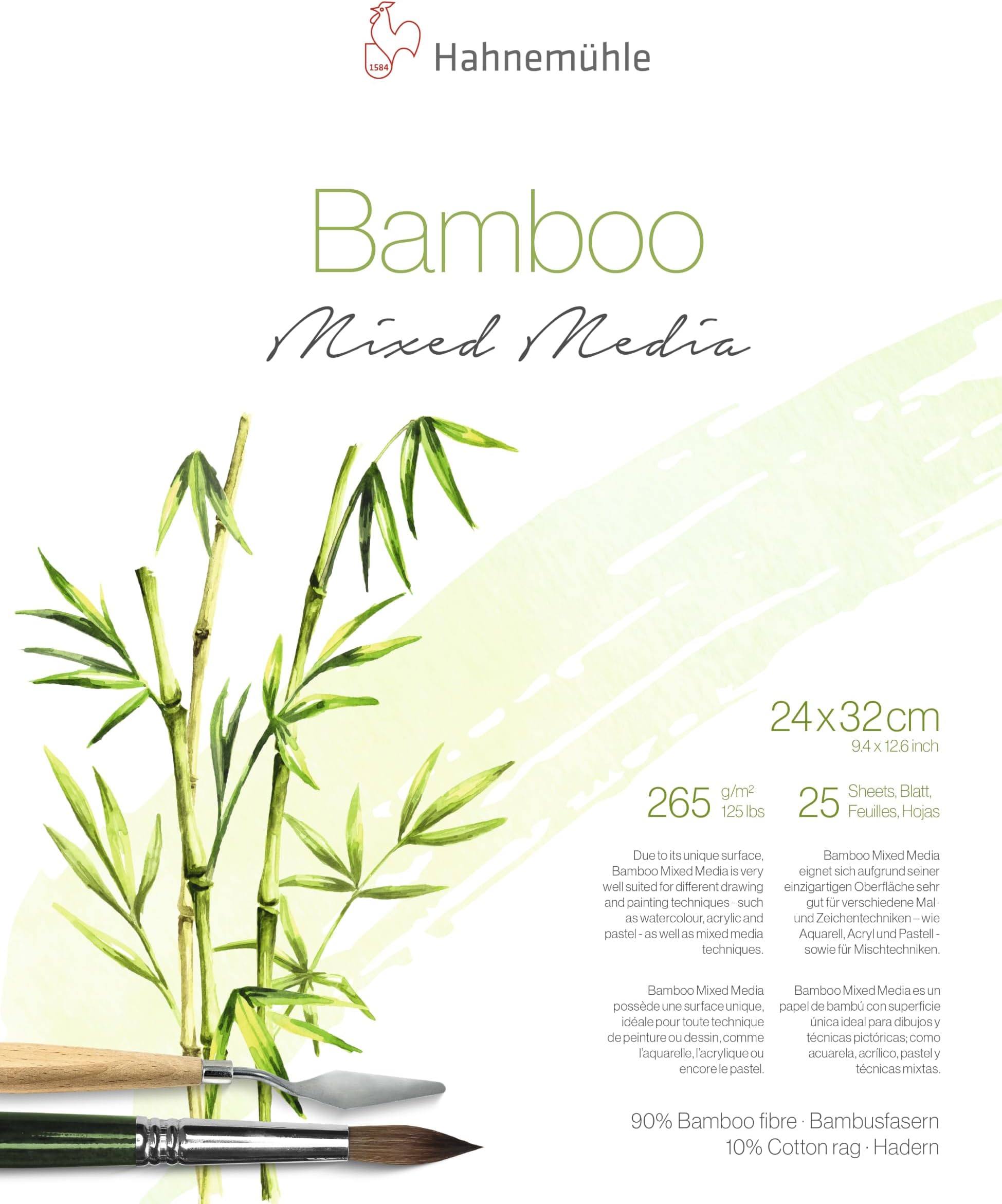 Hahnemuhle Bamboo Mixed Media Block, 265 gsm 25 Sheets
