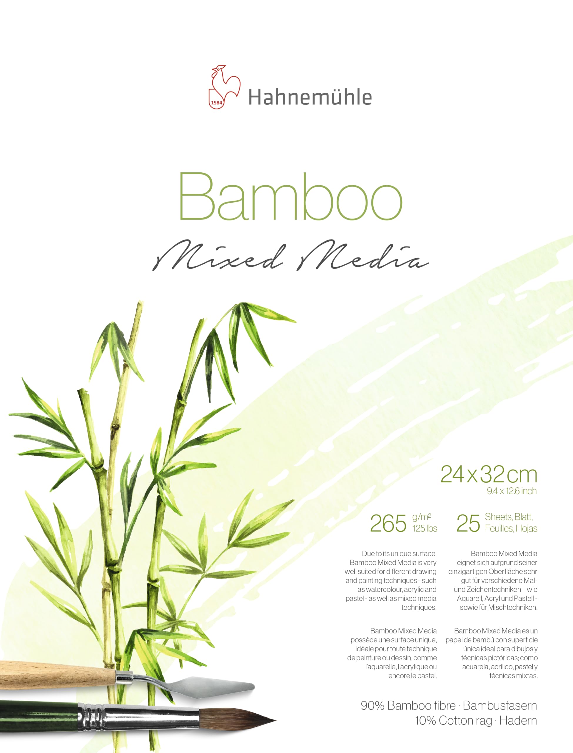 Hahnemuhle Bamboo Mixed Media Block, 265 gsm 25 Sheets