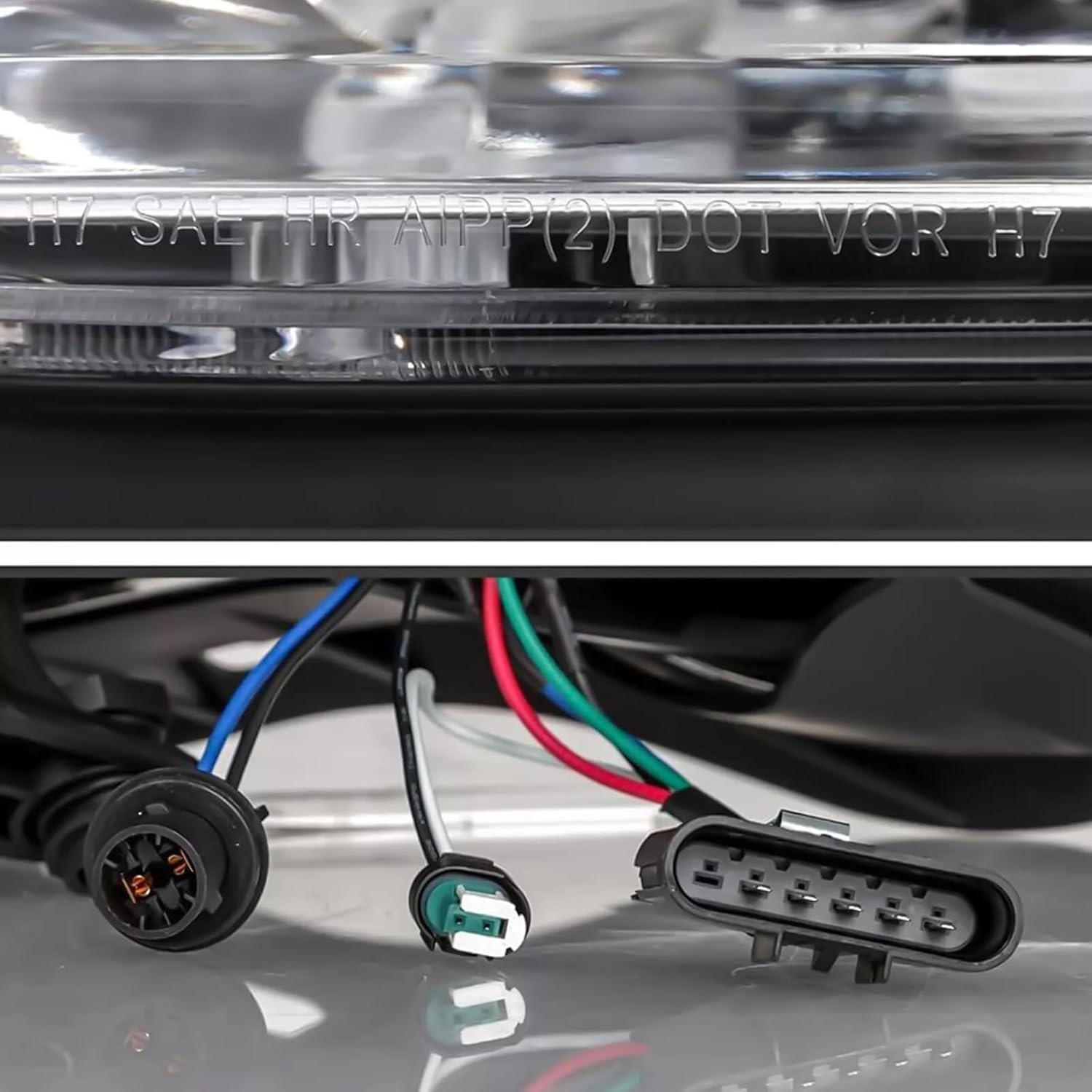 Pair Headlight Assembly Set For 2007 2008 2009 2010 2011 2012 GMC Acadia SLE SLT Denali Sport Replacement Halogen Headlamps Black Housing Clear Lens Driver and Passenger Side(LH&RH)
