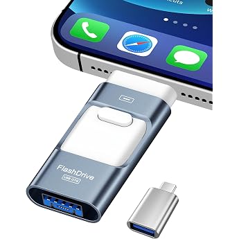 ZARMST 256GB USB Stick للهاتف 4 في 1 Memory Stick للهاتف/اللوحة/الهاتف الذكي الذي يعمل بنظام Android/الكمبيوتر الشخصي USB 3.0 Stick لنقل البيانات بسرعة محرك أقراص فلاش خارجي متعدد الاستخدامات