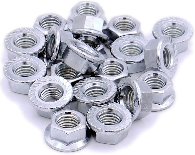 M6 (6mm) Serrated Flange Hex Nut - Stainless Steel (A2) (Pack of 20)